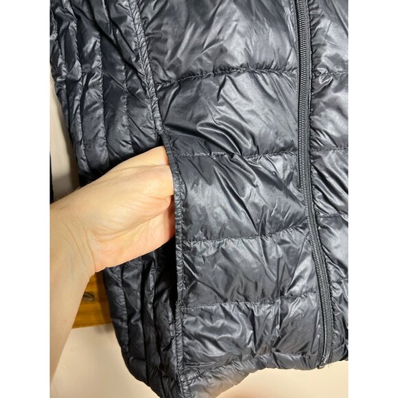 Heatkeep Jacket Black Puffer Hood Lightweight Quilted Winter Coat Womens S/M - Picture 5 of 12